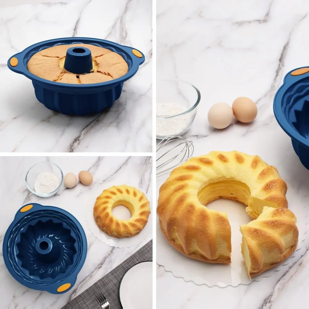 31 pieces silicone baking pans set, nonstick bakeware sets, non - stick silicone molds, with metal reinforced frame more strength - Blu Lotus Boutique
