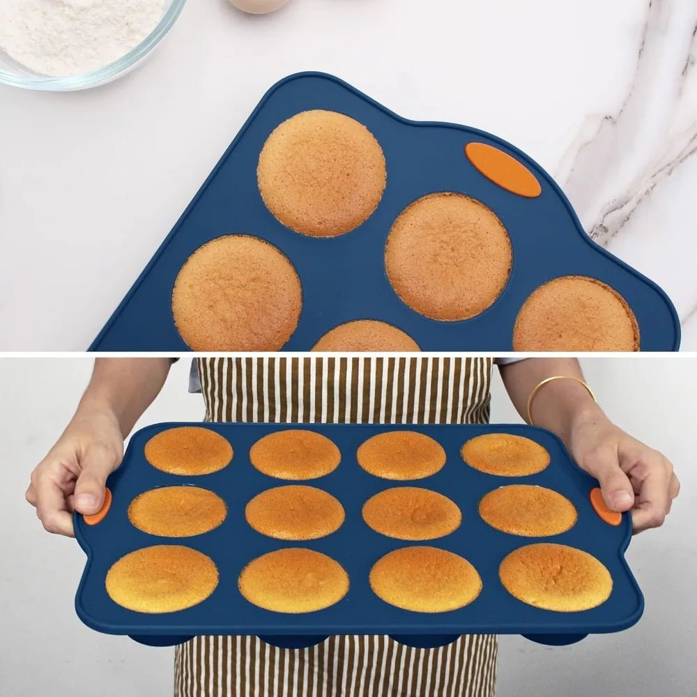 31 pieces silicone baking pans set, nonstick bakeware sets, non - stick silicone molds, with metal reinforced frame more strength - Blu Lotus Boutique