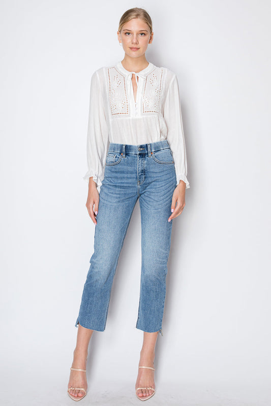 Cecilia Tummy Control High Rise Slim Straight Jeans