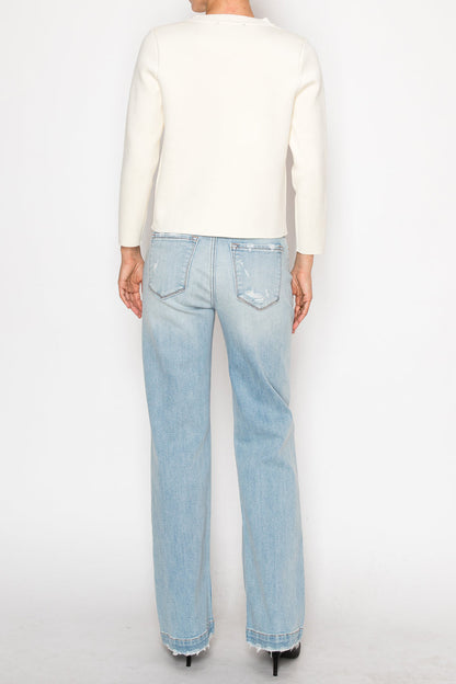 Tummy Control High Rise Relaxed Straight Leg Jean
