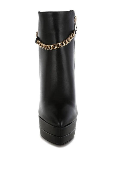 Narok Metallic Chain Detail Boots - Blu Lotus Boutique