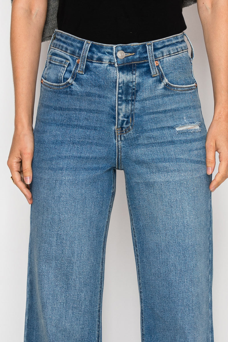 Reese Tummy Control Relaxed High Rise Palazzo Jeans