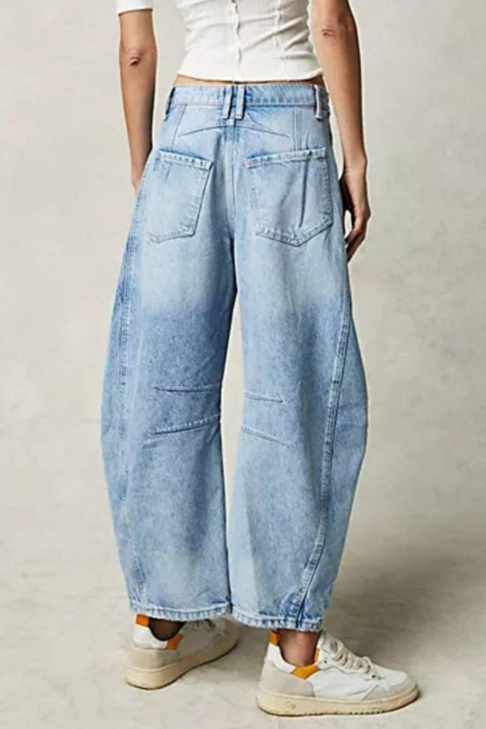 Wide Leg Jeans with Pockets