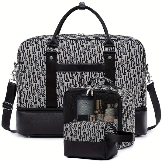 3pc Large Overnight Travel Set Trolley Expandable Bag - Blu Lotus Boutique