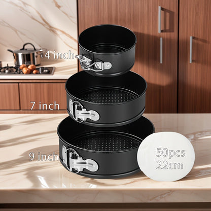 3pc NonStick Lockable Springform Cake Pan Set 49 - Blu Lotus Boutique