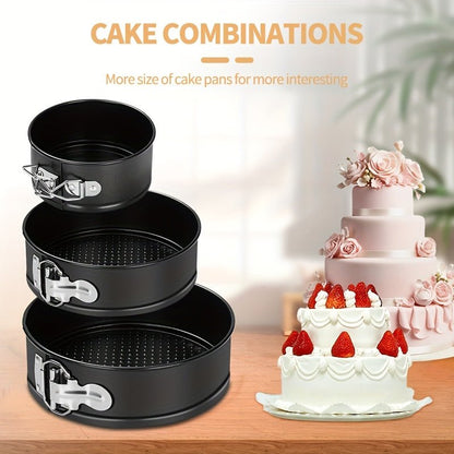 3pc NonStick Lockable Springform Cake Pan Set 49 - Blu Lotus Boutique