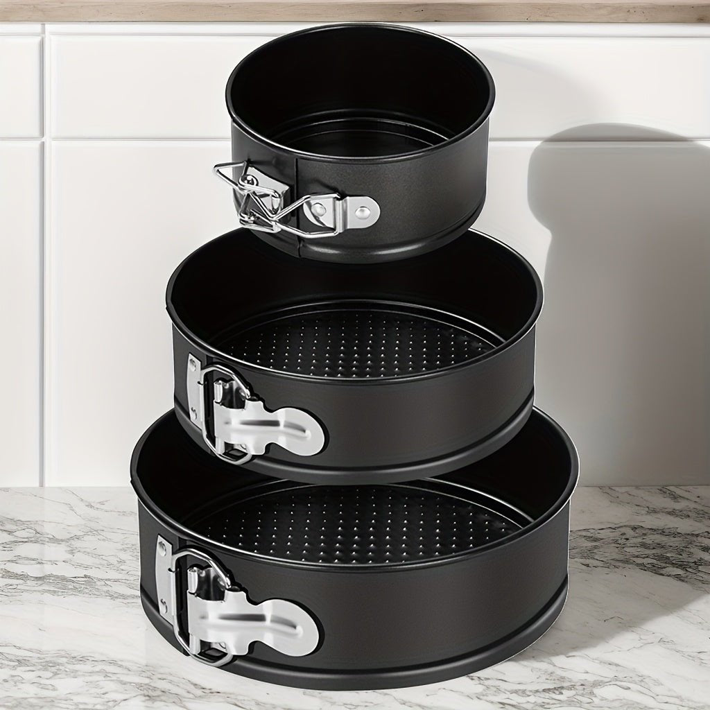 3pc NonStick Lockable Springform Cake Pan Set 49 - Blu Lotus Boutique