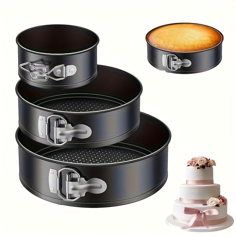 3pc NonStick Lockable Springform Cake Pan Set 49 - Blu Lotus Boutique