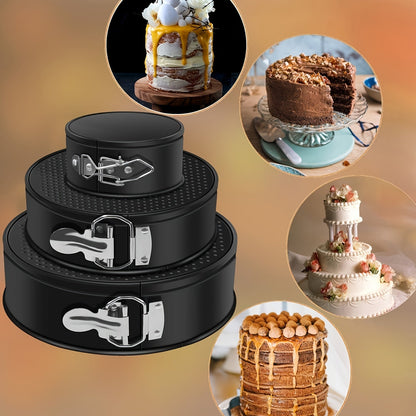 3pc NonStick Lockable Springform Cake Pan Set 49 - Blu Lotus Boutique