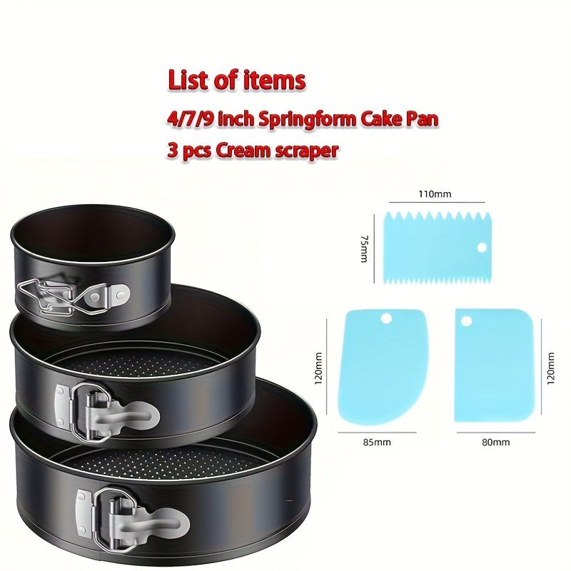 3pc NonStick Lockable Springform Cake Pan Set 49 - Blu Lotus Boutique