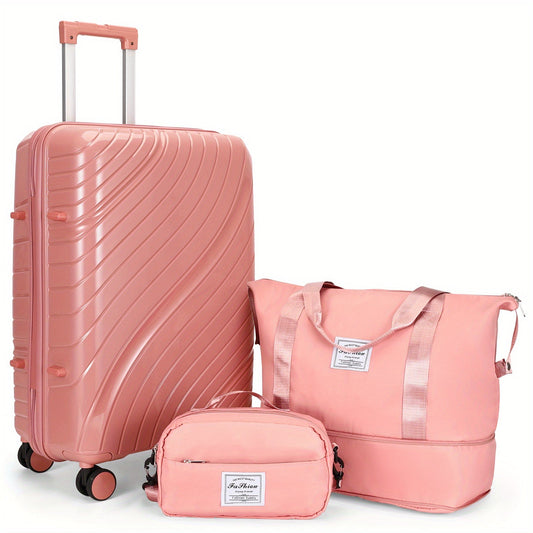 3Piece 20 Spinner Hard Shell Luggage Set with TSA Lock - Blu Lotus Boutique