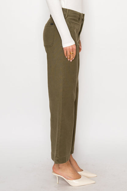 Margot High Rise Crop Palazzo Jeans