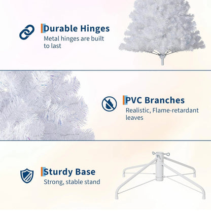 4.5/6/7.5/9Ft Prelit Christmas Tree Rose Gold Tinsel Christmas Tree With Warm White Led Lights Sparkle Xmas Decorations For Home - Blu Lotus Boutique