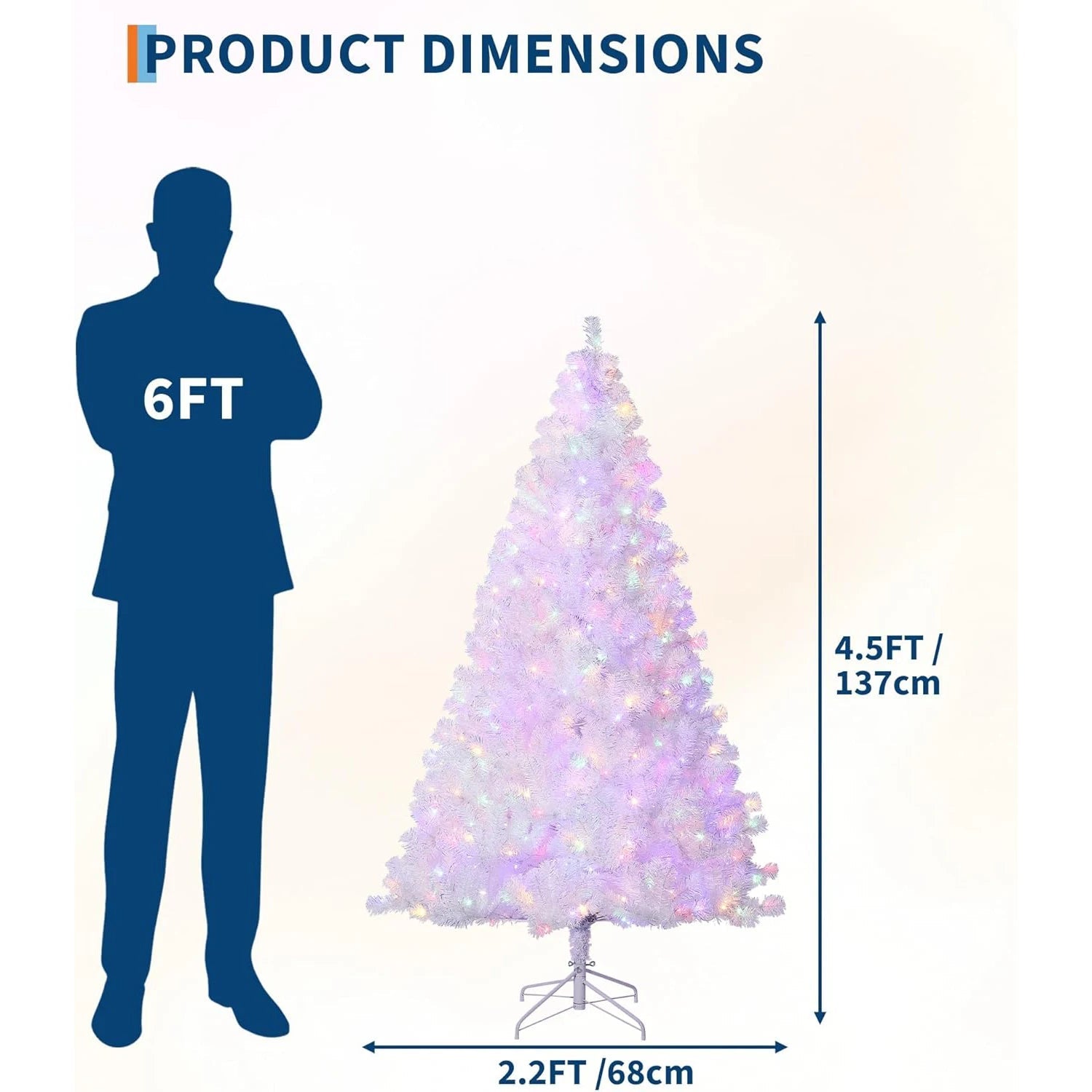 4.5/6/7.5/9Ft Prelit Christmas Tree Rose Gold Tinsel Christmas Tree With Warm White Led Lights Sparkle Xmas Decorations For Home - Blu Lotus Boutique