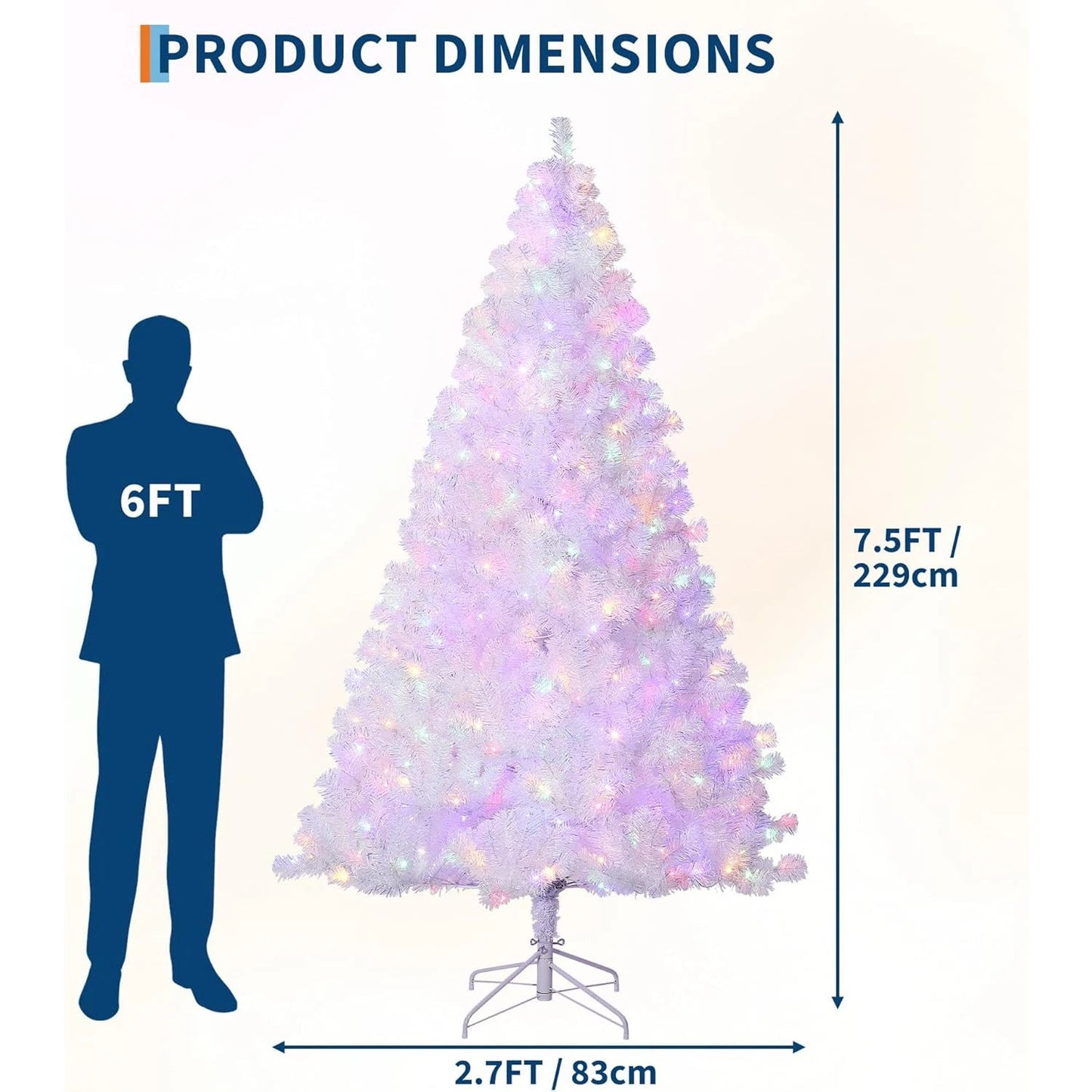 4.5/6/7.5/9Ft Prelit Christmas Tree Rose Gold Tinsel Christmas Tree With Warm White Led Lights Sparkle Xmas Decorations For Home - Blu Lotus Boutique