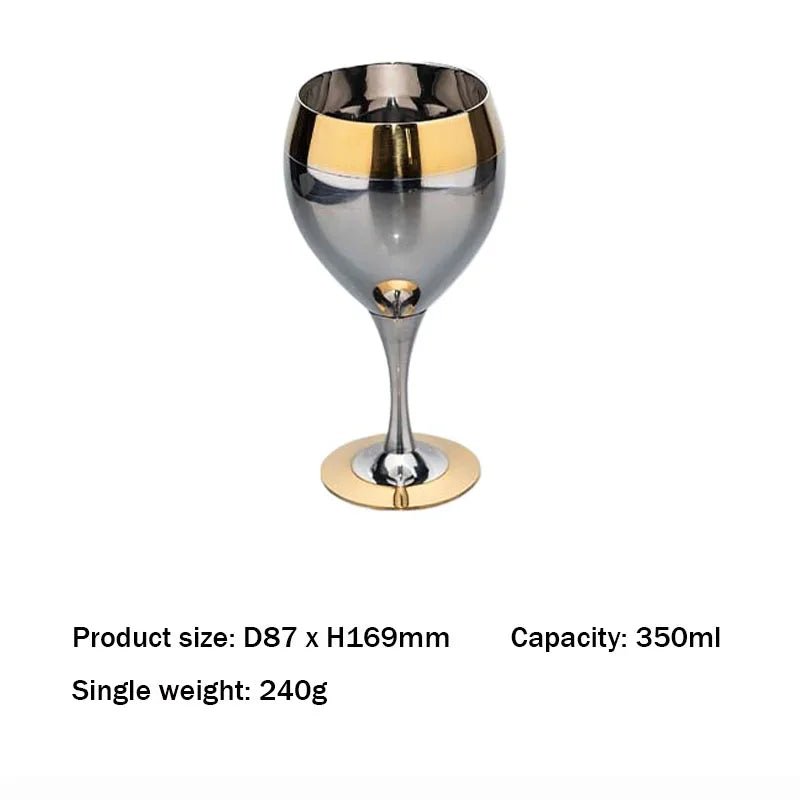 500ml Rainbow Stainless Steel Luxury Wine Glasses Gift Set of 1/2/4 PCS Shatterproof Cocktail Goblets for Parties, Outdoor, Bar - Blu Lotus Boutique