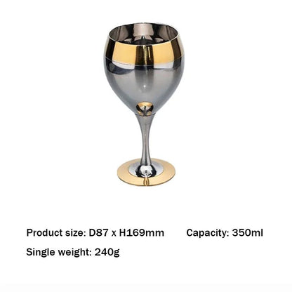500ml Rainbow Stainless Steel Luxury Wine Glasses Gift Set of 1/2/4 PCS Shatterproof Cocktail Goblets for Parties, Outdoor, Bar - Blu Lotus Boutique