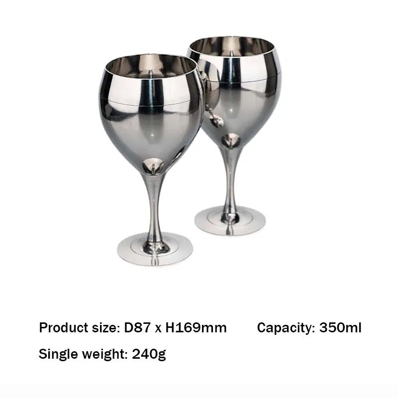 500ml Rainbow Stainless Steel Luxury Wine Glasses Gift Set of 1/2/4 PCS Shatterproof Cocktail Goblets for Parties, Outdoor, Bar - Blu Lotus Boutique