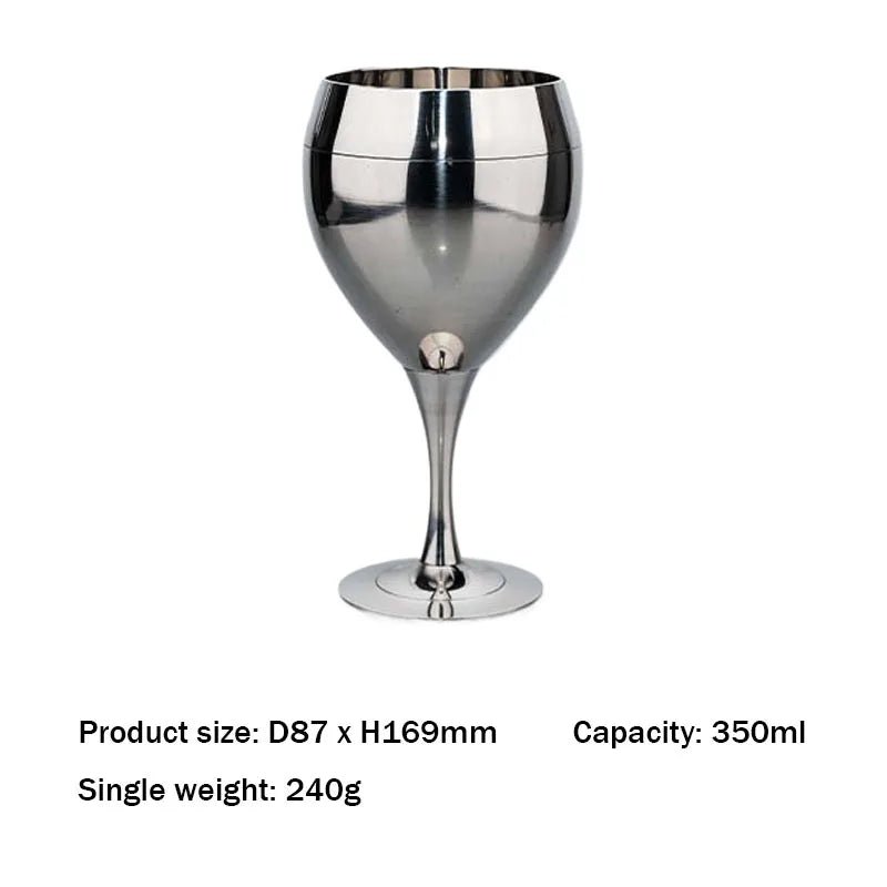 500ml Rainbow Stainless Steel Luxury Wine Glasses Gift Set of 1/2/4 PCS Shatterproof Cocktail Goblets for Parties, Outdoor, Bar - Blu Lotus Boutique