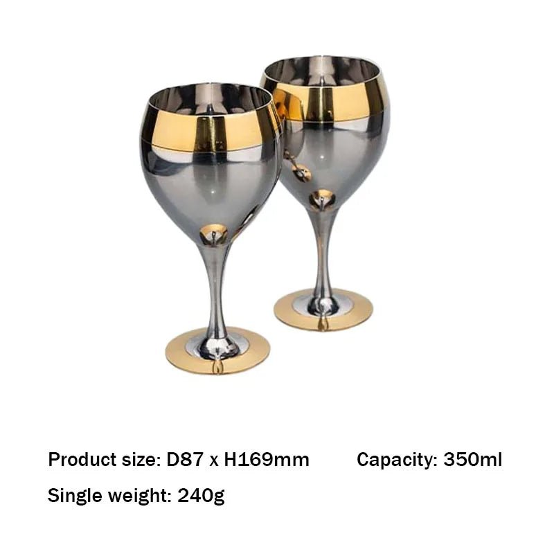500ml Rainbow Stainless Steel Luxury Wine Glasses Gift Set of 1/2/4 PCS Shatterproof Cocktail Goblets for Parties, Outdoor, Bar - Blu Lotus Boutique