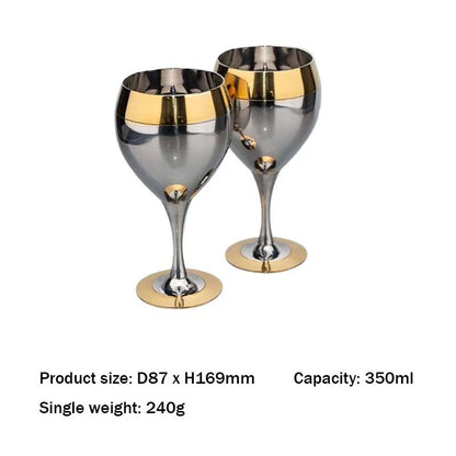 500ml Rainbow Stainless Steel Luxury Wine Glasses Gift Set of 1/2/4 PCS Shatterproof Cocktail Goblets for Parties, Outdoor, Bar - Blu Lotus Boutique
