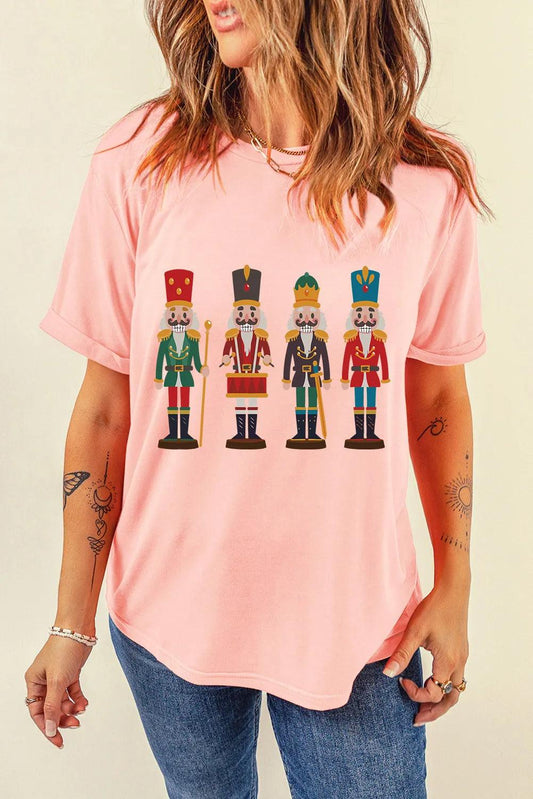 Nutcracker Round Neck Short Sleeve T-Shirt - Blu Lotus Boutique