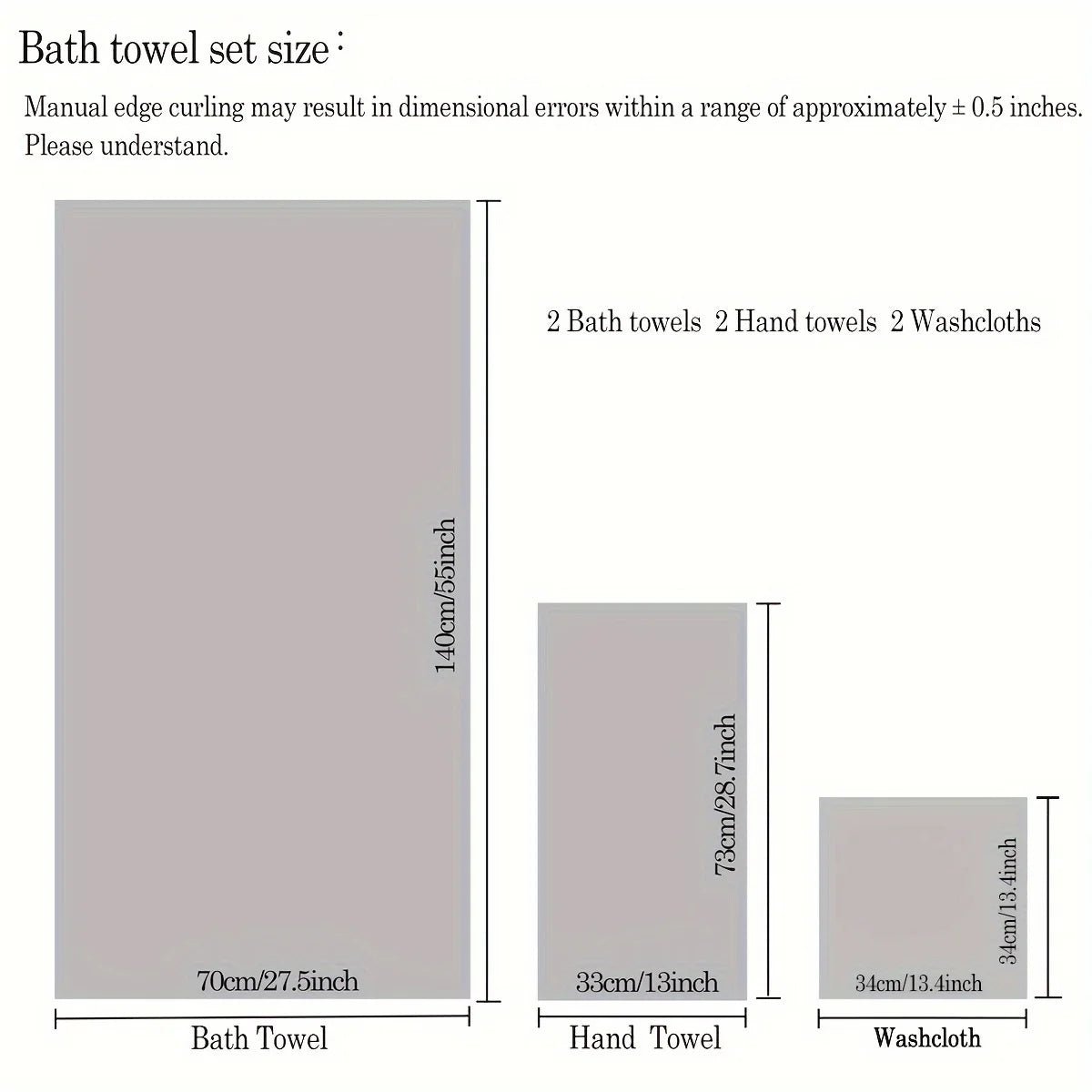 6pcs Cotton Bath Towel Set | 2 Bath Towels, 2 Hand Towels, 2 Washcloths | Soft, Moisture - Absorbing | Bathroom Supplies. - Blu Lotus Boutique