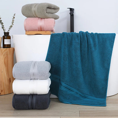 6pcs Cotton Bath Towel Set | 2 Bath Towels, 2 Hand Towels, 2 Washcloths | Soft, Moisture - Absorbing | Bathroom Supplies. - Blu Lotus Boutique