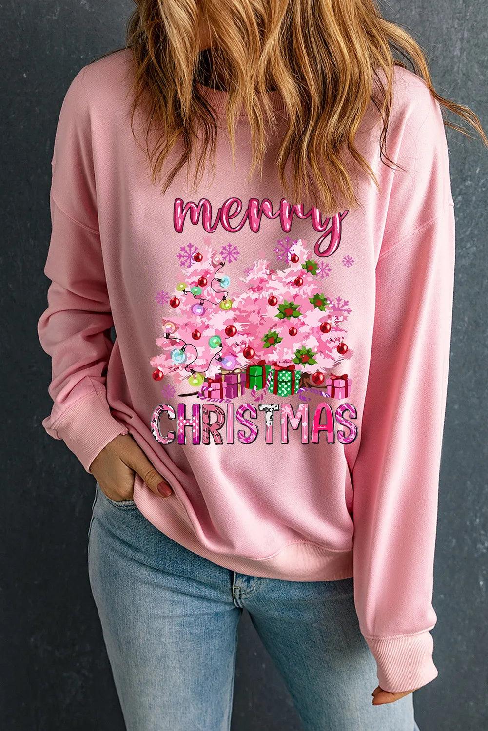 MERRY CHRISTMAS Long Sleeve Sweatshirt - Blu Lotus Boutique