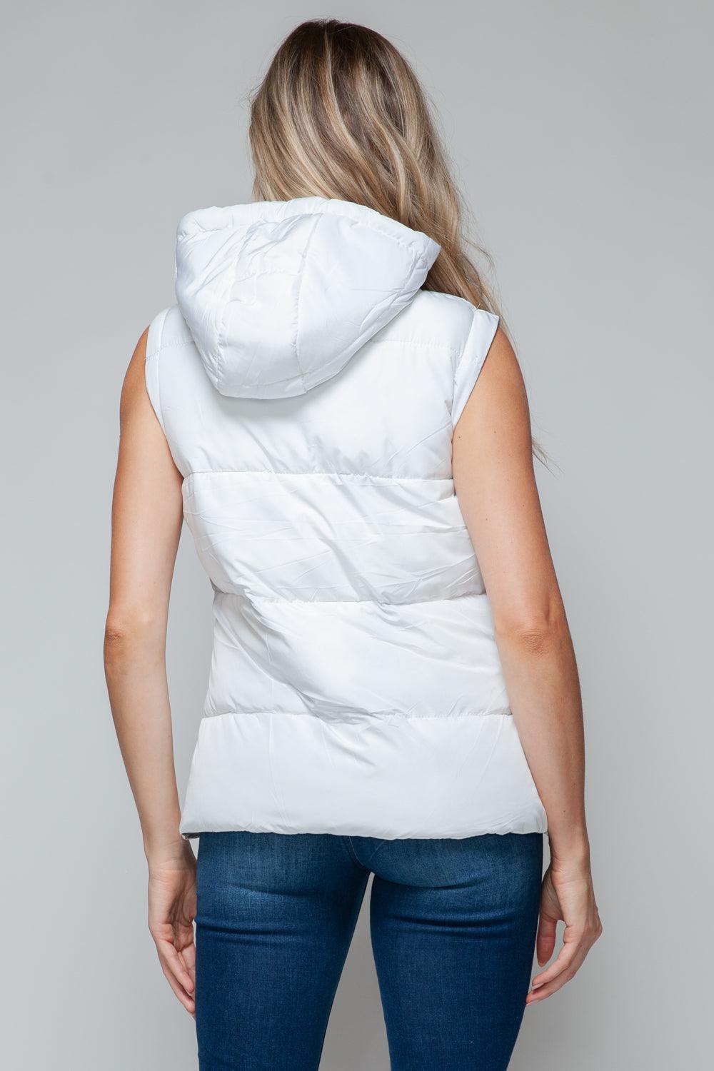 Snobbish Snap and Zip Closure Hooded Vest - Blu Lotus Boutique