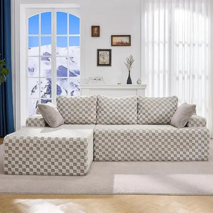 96“ Modular Sectional Sofa Couches L - Shape Couch 3 Seat Modular Sofa Memory Foam Sectional Couches for Living Room - Blu Lotus Boutique