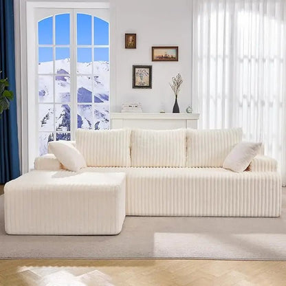 96“ Modular Sectional Sofa Couches L - Shape Couch 3 Seat Modular Sofa Memory Foam Sectional Couches for Living Room - Blu Lotus Boutique