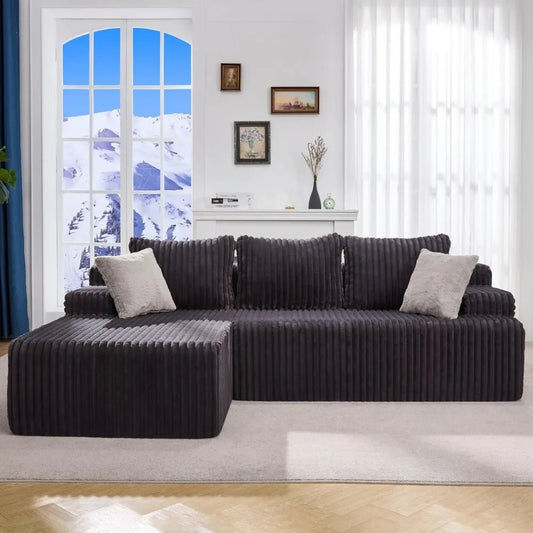 96“ Modular Sectional Sofa Couches L - Shape Couch 3 Seat Modular Sofa Memory Foam Sectional Couches for Living Room - Blu Lotus Boutique