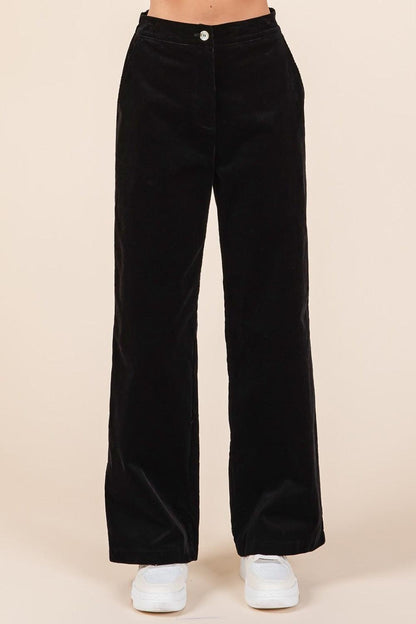 Mittoshop Corduroy Back Elastic Waist Pants - Blu Lotus Boutique