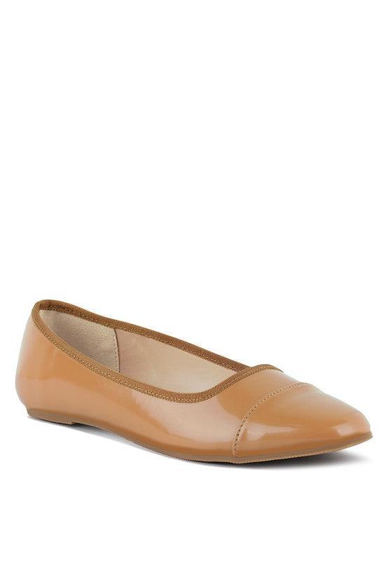 CAMELLA ROUND TOE BALLERINA FLAT SHOES - Blu Lotus Boutique