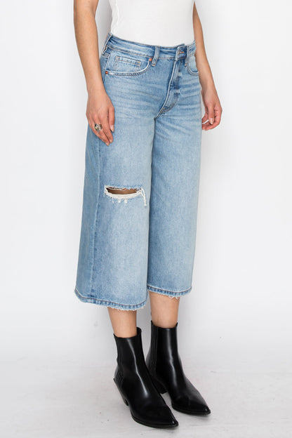 *HYBRID STYLE* ULTRA HIGH RISE RELAXED JORT JEANS