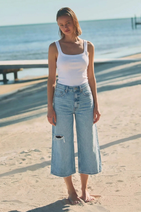 *HYBRID STYLE* ULTRA HIGH RISE RELAXED JORT JEANS
