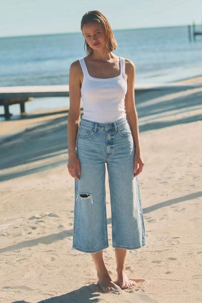 *HYBRID STYLE* ULTRA HIGH RISE RELAXED JORT JEANS