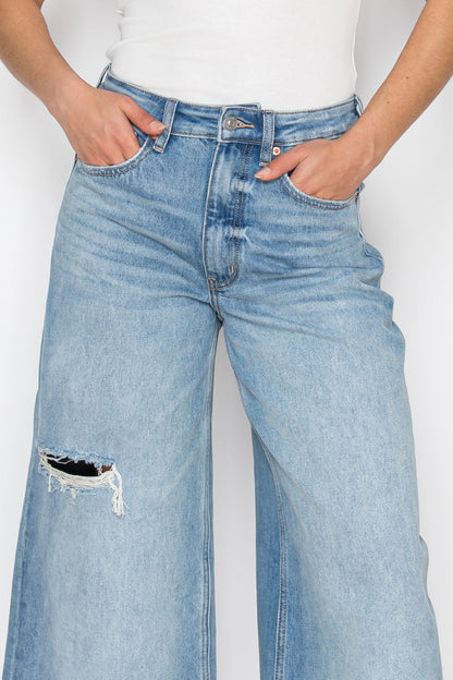 *HYBRID STYLE* ULTRA HIGH RISE RELAXED JORT JEANS