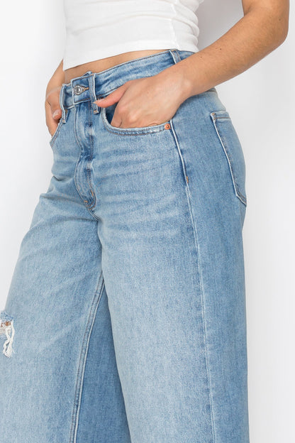 *HYBRID STYLE* ULTRA HIGH RISE RELAXED JORT JEANS