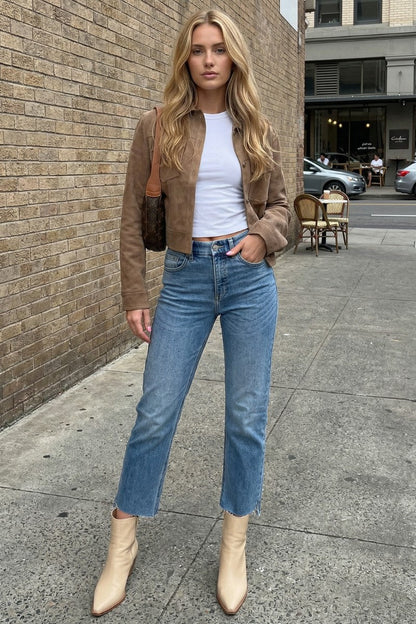 Cecilia Tummy Control High Rise Slim Straight Jeans