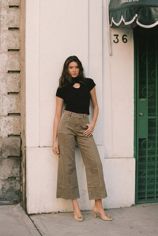 HIGH RISE SLIM CROP PALAZZO