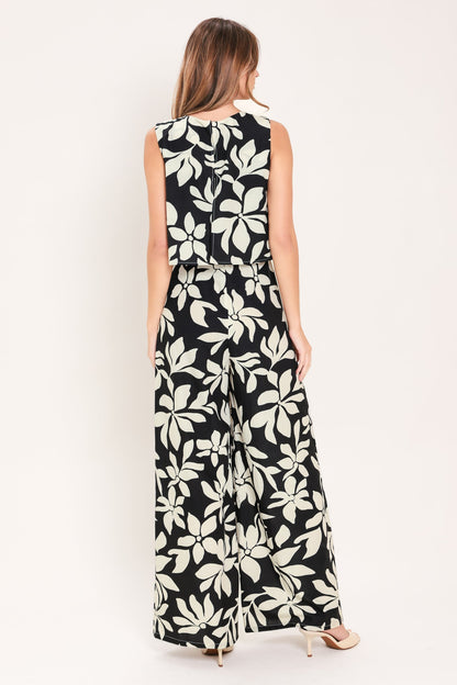 COASTAL NOIR WOVEN JUMPSUIT