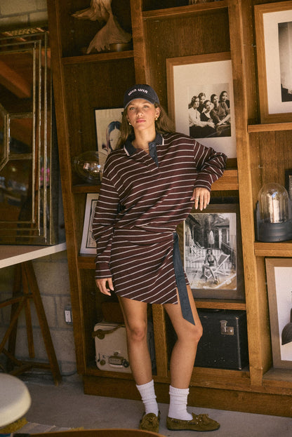 Striped Casual Long Sleeve Dress