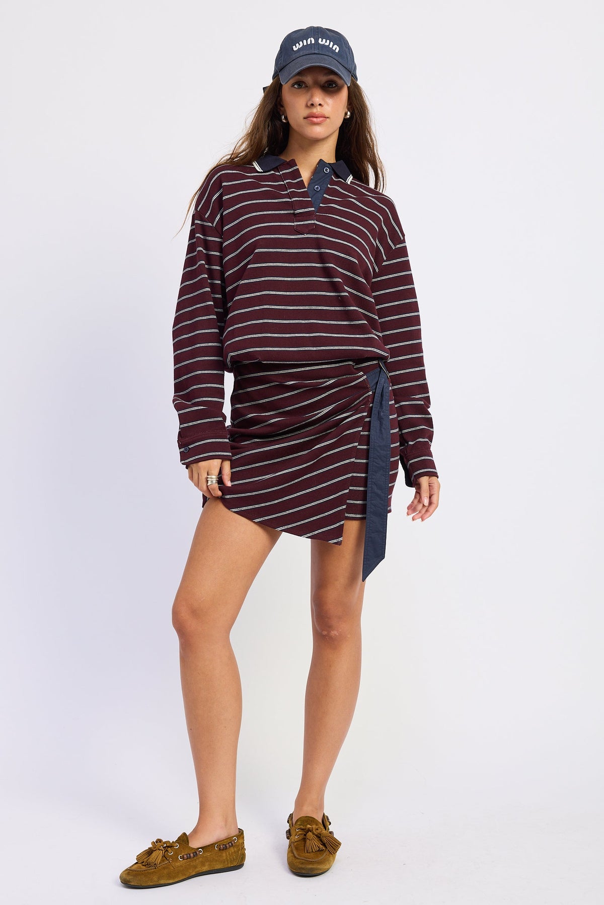 Striped Casual Long Sleeve Dress