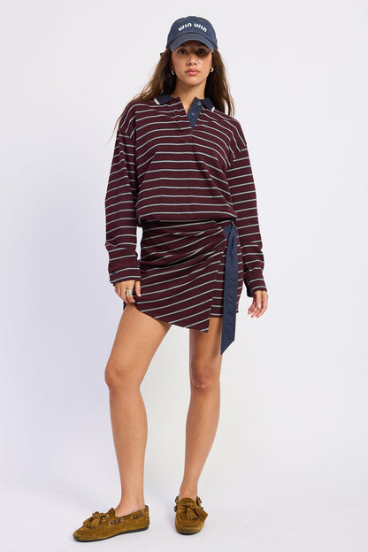 Striped Casual Long Sleeve Dress