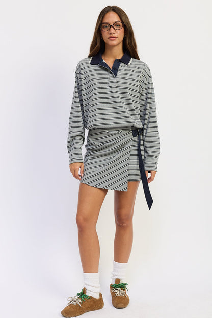 Striped Casual Long Sleeve Dress