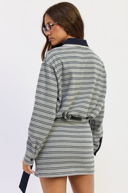 Striped Casual Long Sleeve Dress
