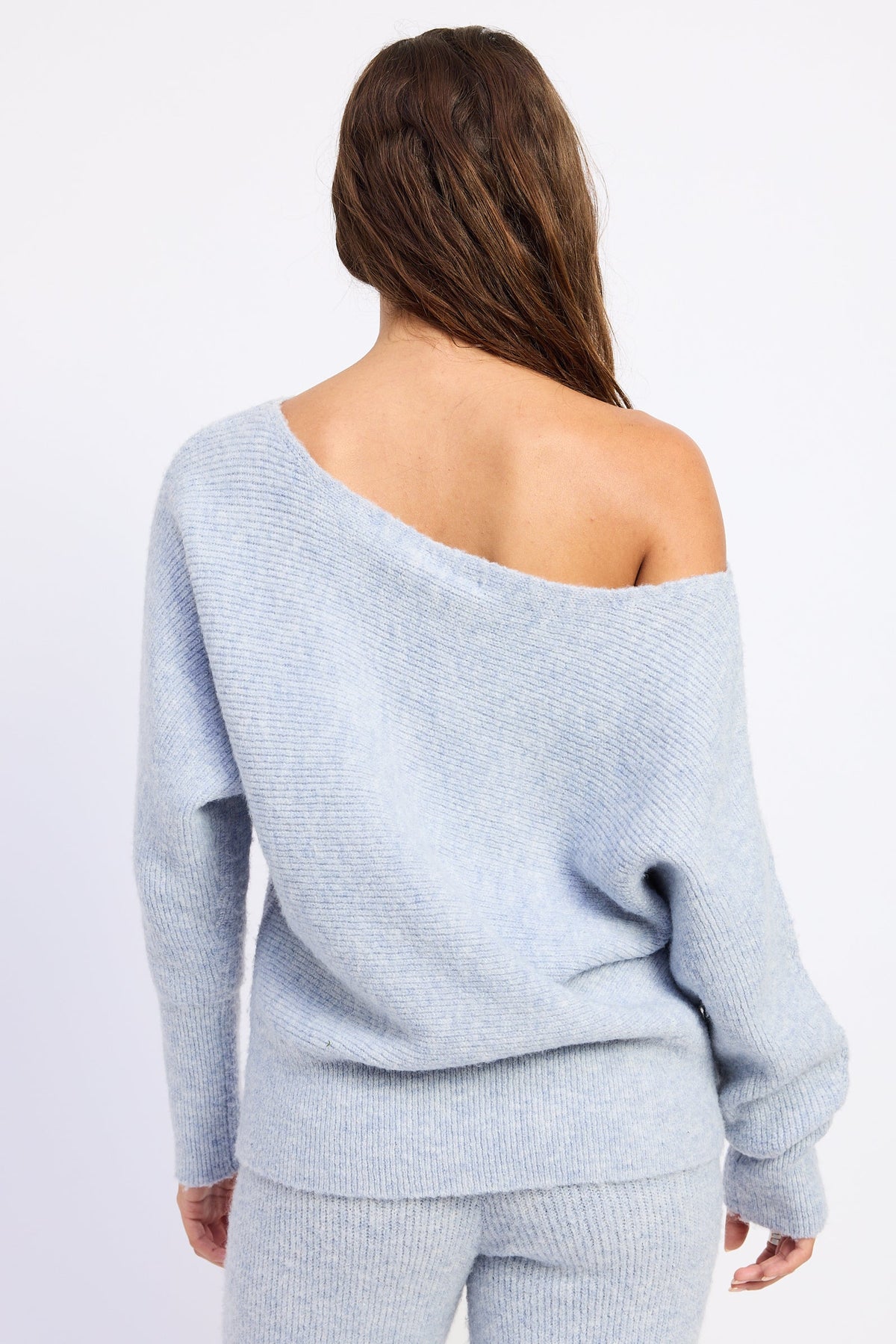 Off Shoulder Ribbed Sweater