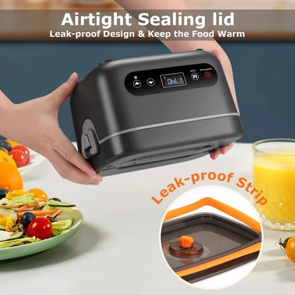 100W Wireless Electric Lunch Box 12000mAh Rechargeable Portable Food Heater Smart Bento Box with Timer for Office Adults Gift